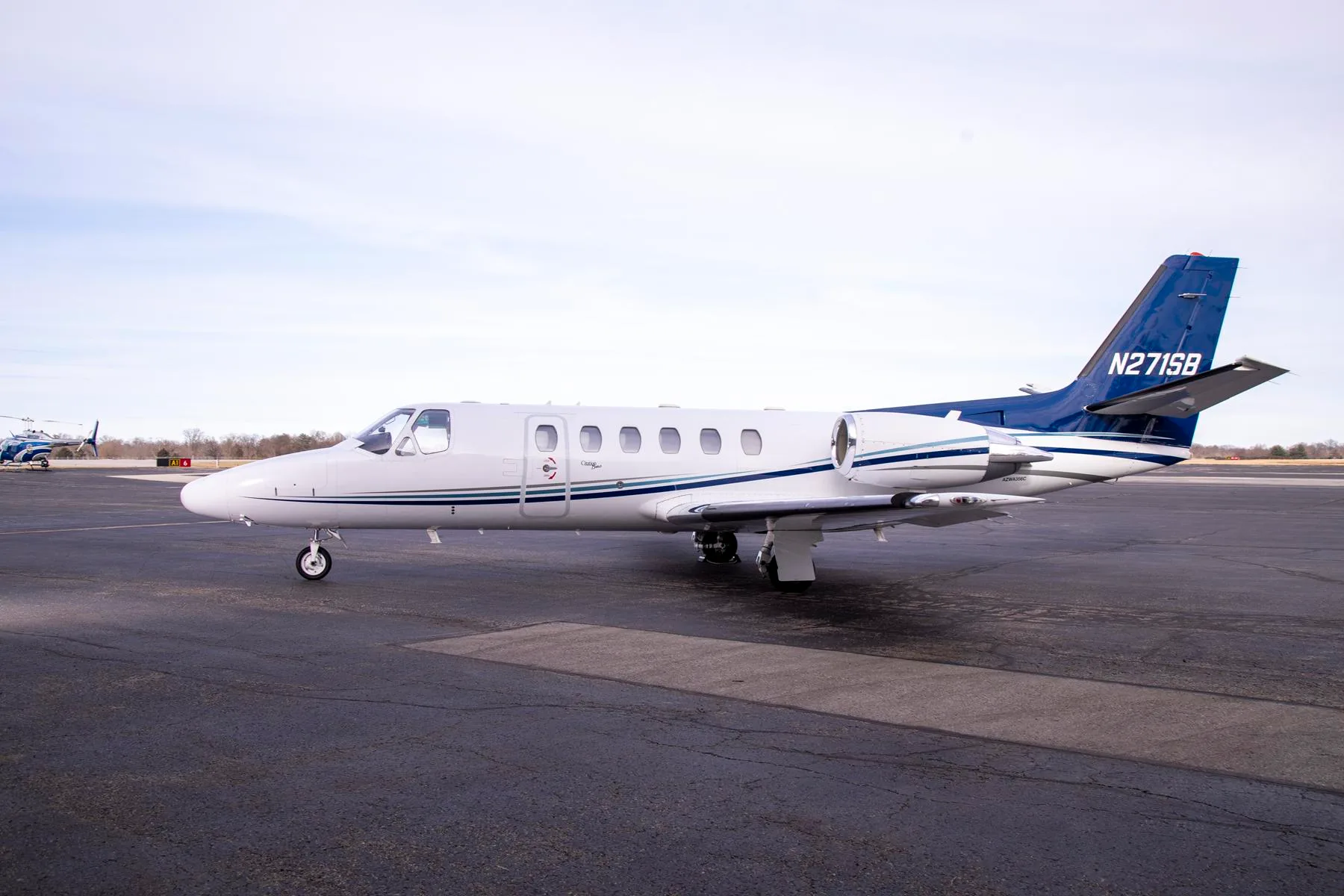 Exterior view of a 2000 Cessna Citation Bravo, N271SB.