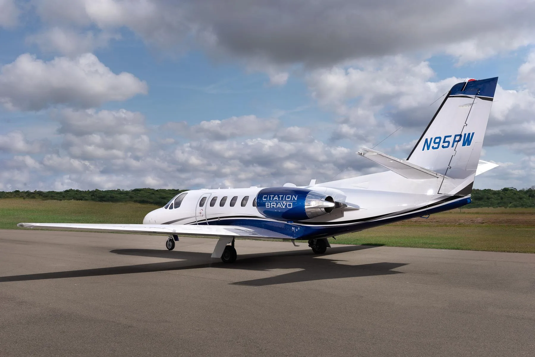 Exterior view of a 2002 Cessna Citation Bravo, N95PW.