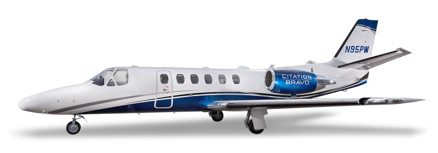 Marketing image of a 2002 Cessna Citation Bravo.