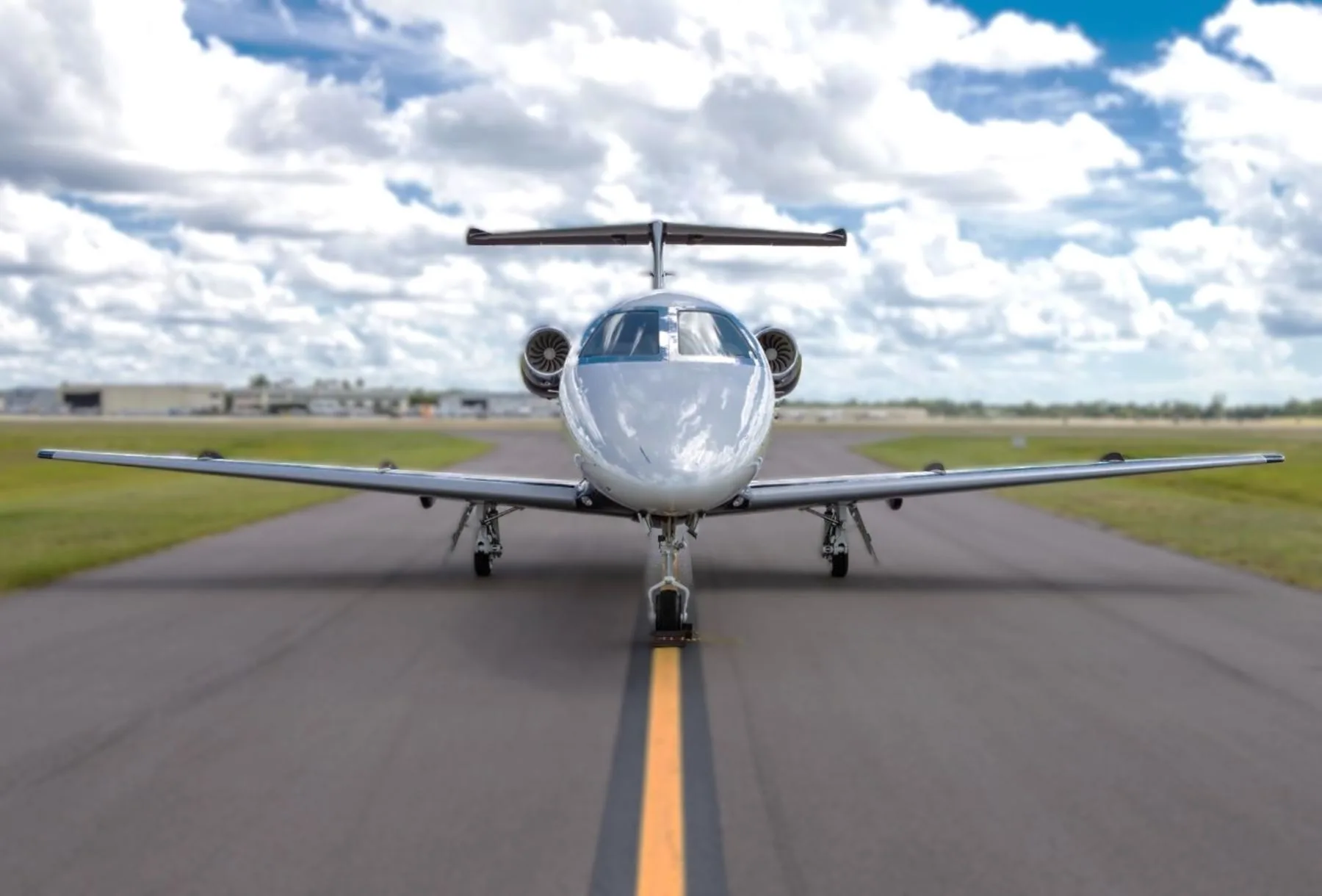Exterior view of a Embraer Phenom 100E.