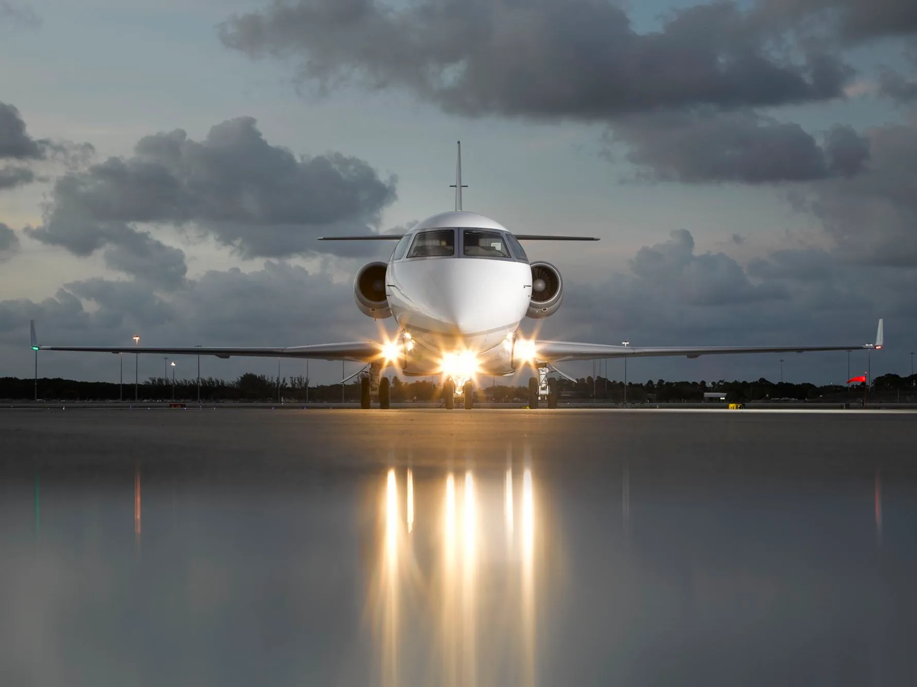 Exterior view of a Gulfstream G200.