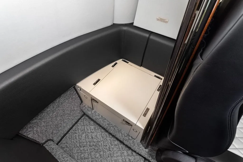 Cabin interior of a Beechcraft Premier I.