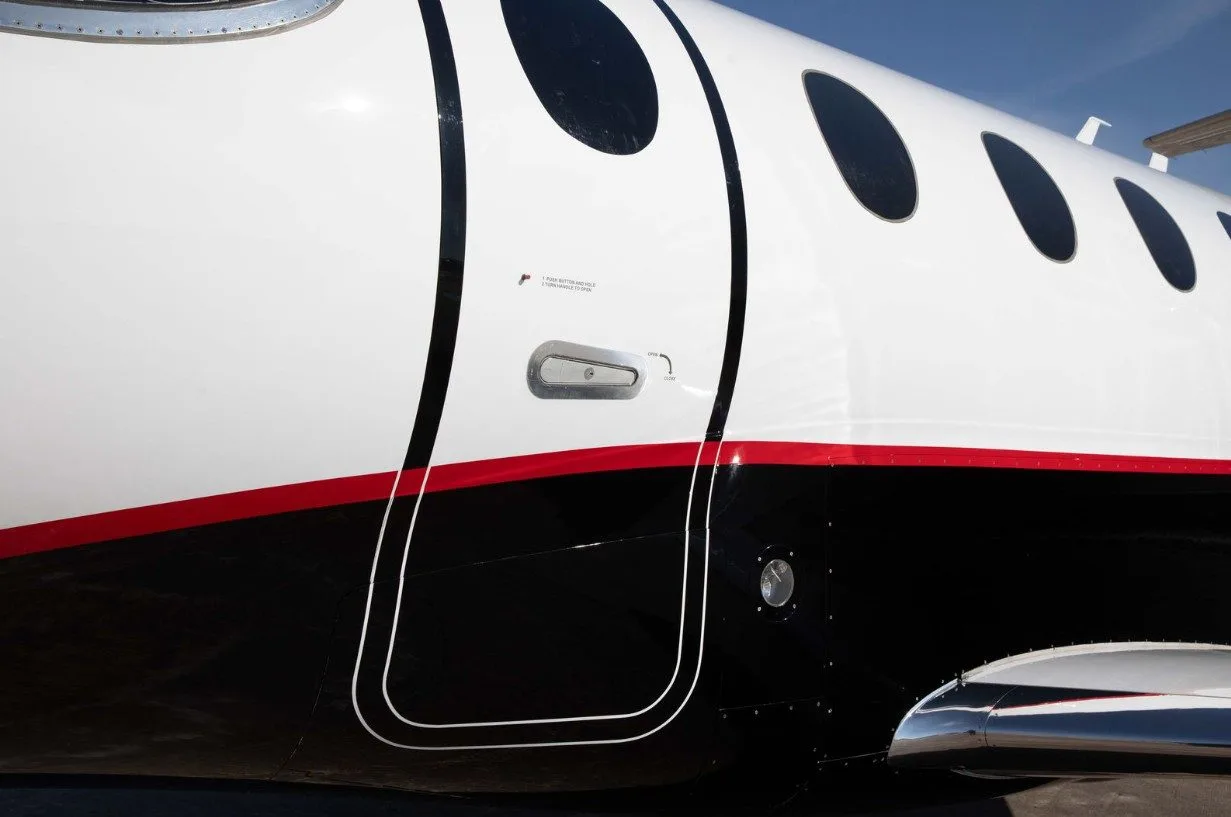 Engine detail of a Beechcraft Premier I.