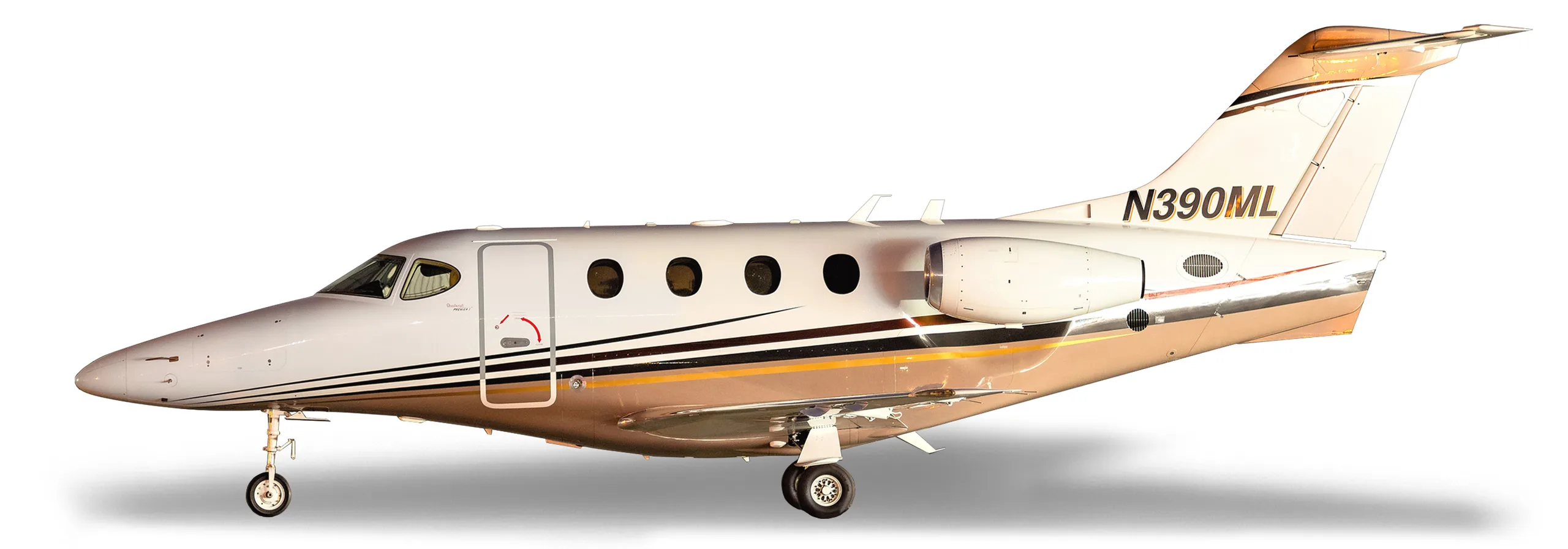Exterior view of a Beechcraft Premier IA.