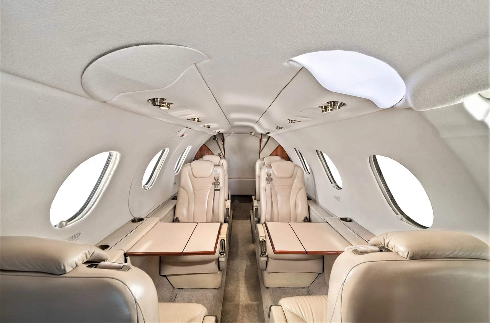 Cabin interior of a Beechcraft Premier IA.