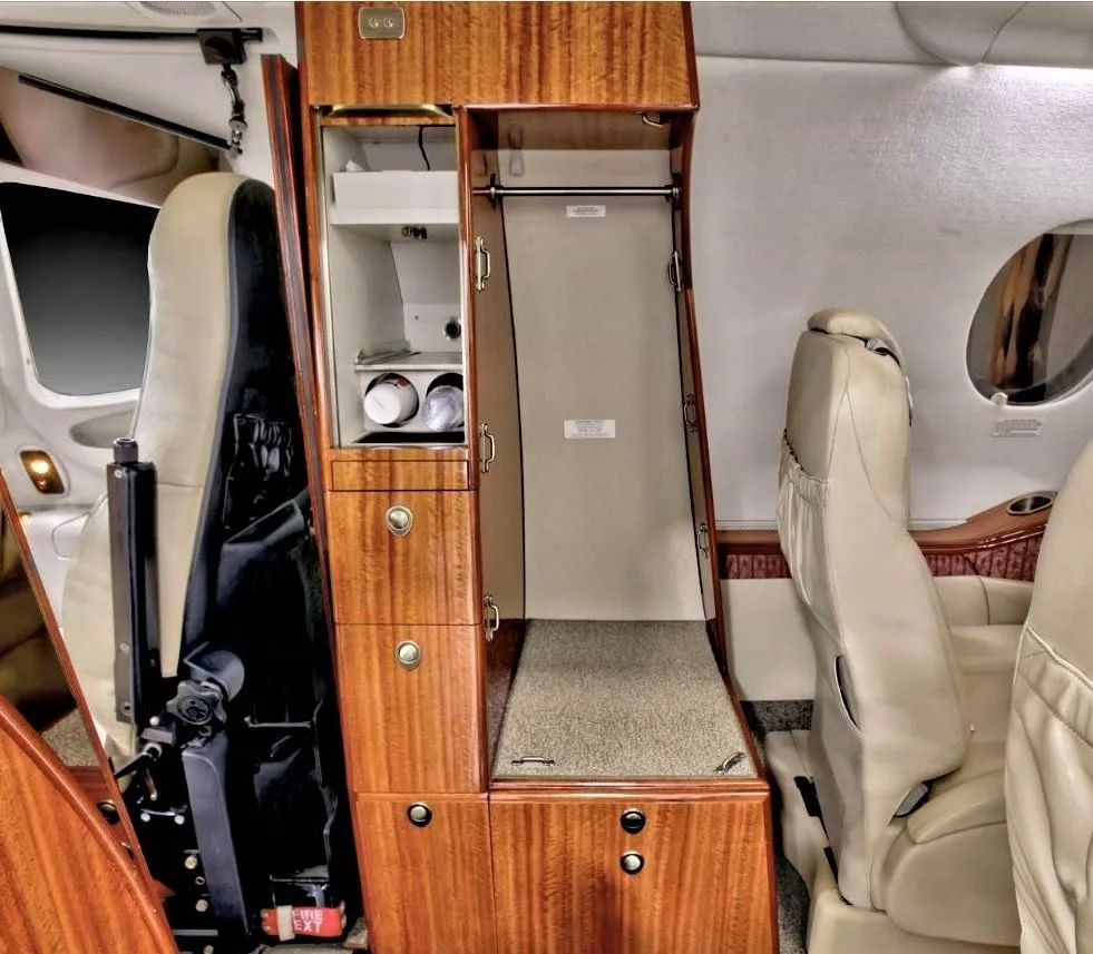 Cabin interior of a Beechcraft Premier IA.