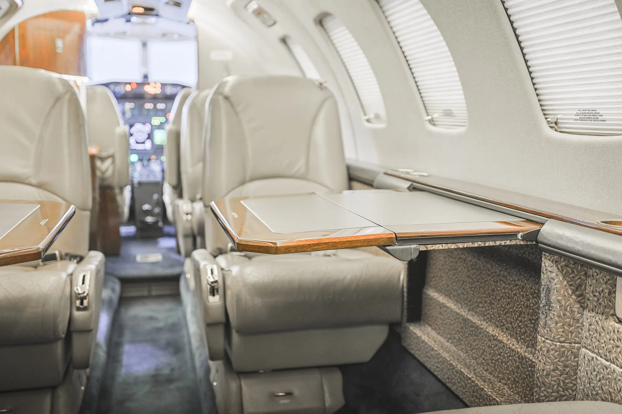 Cabin interior of a 2001 Cessna Encore.