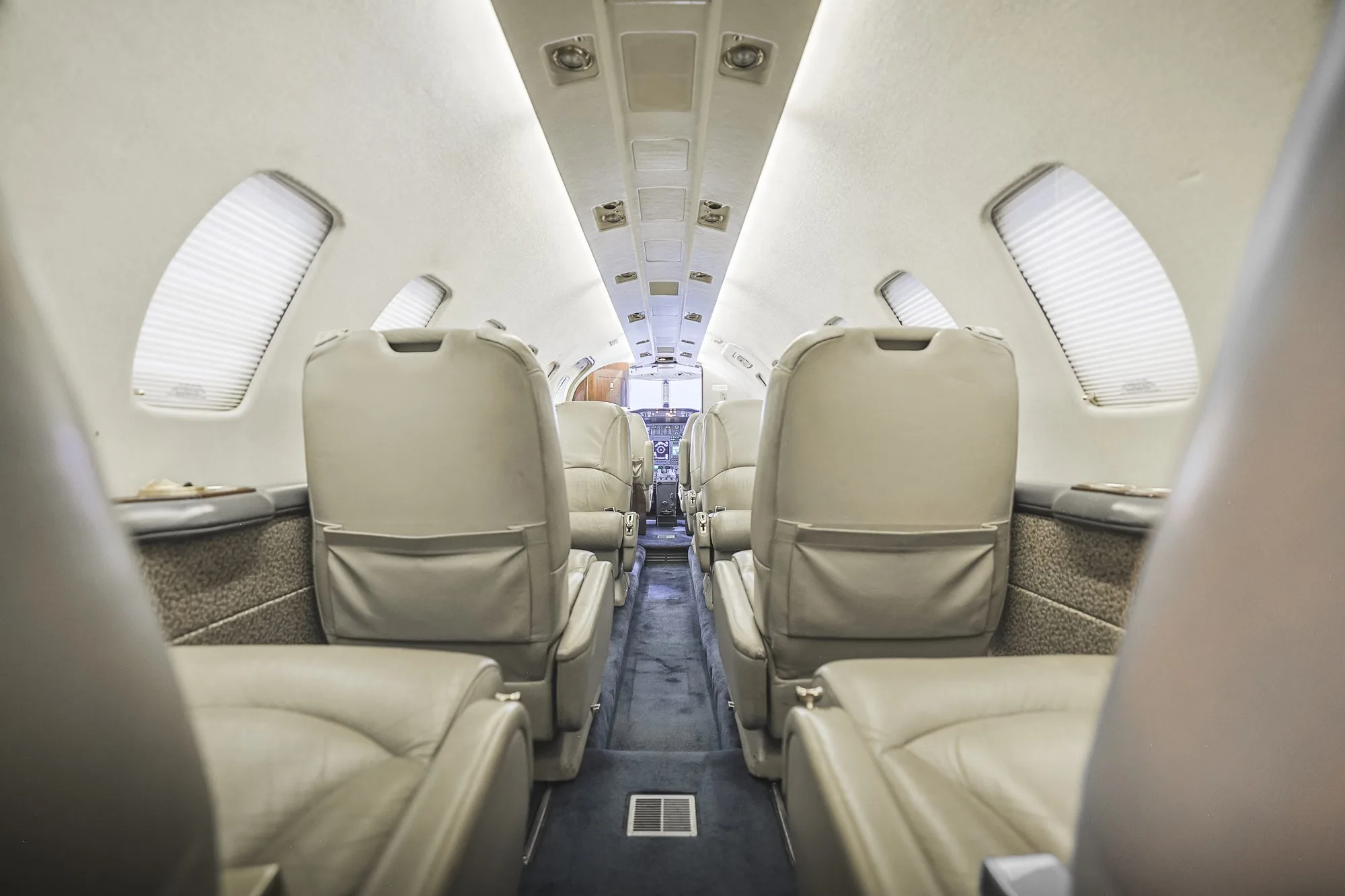 Cabin interior of a 2001 Cessna Encore.