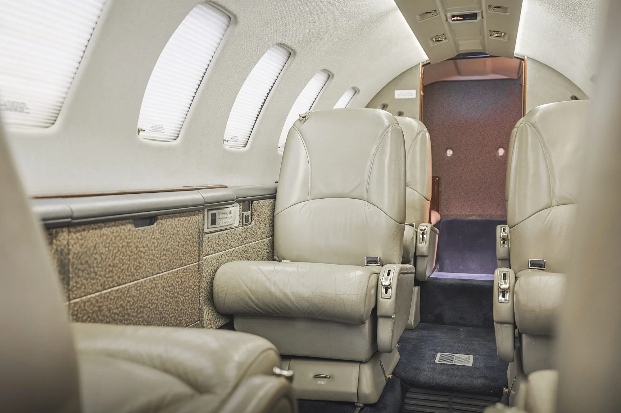 Cabin interior of a 2001 Cessna Encore.