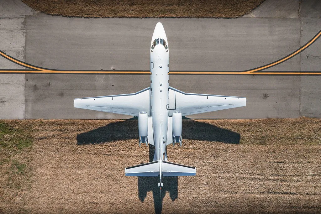 Exterior view of a 2007 Textron Aviation Citation XLS, N328RP.