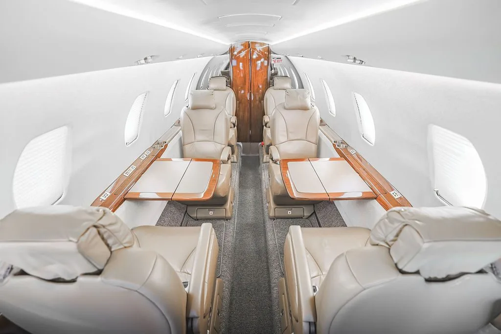 Cabin interior of a 2007 Textron Aviation Citation XLS.