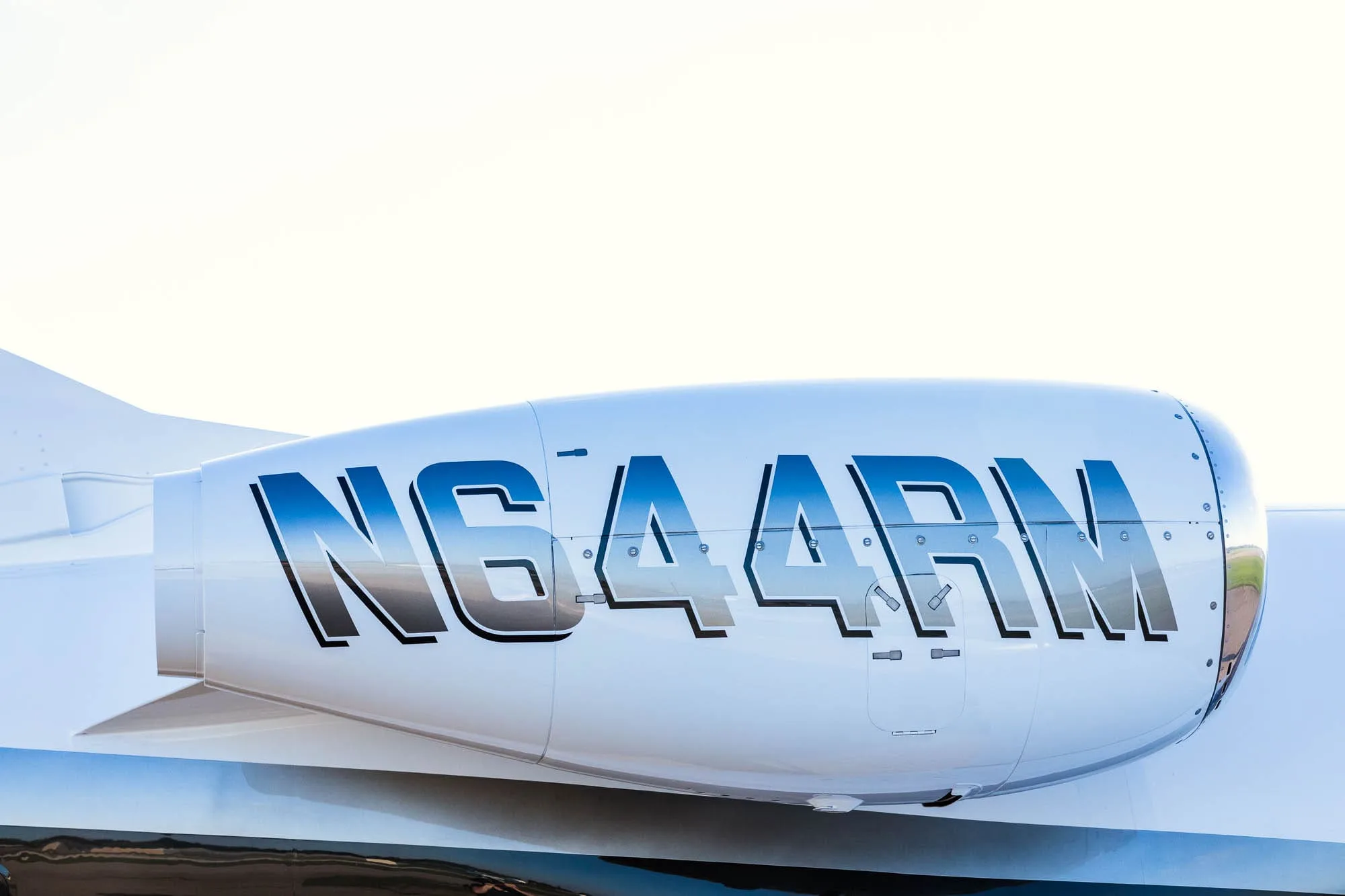 Engine detail of a 2009 Embraer Phenom 100.