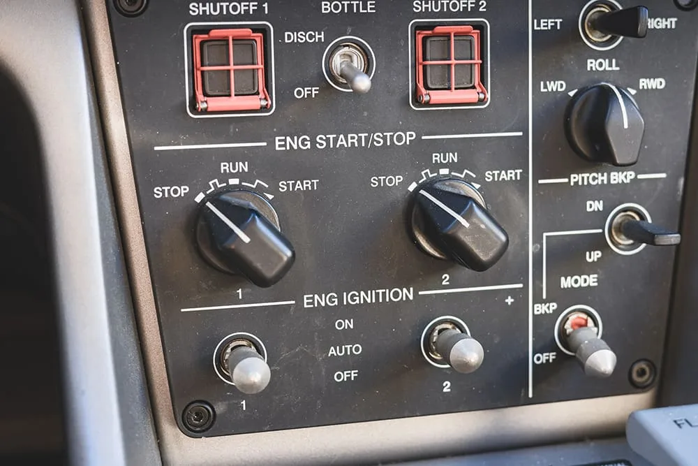 Avionics suite of a 2010 Embraer Phenom 100.