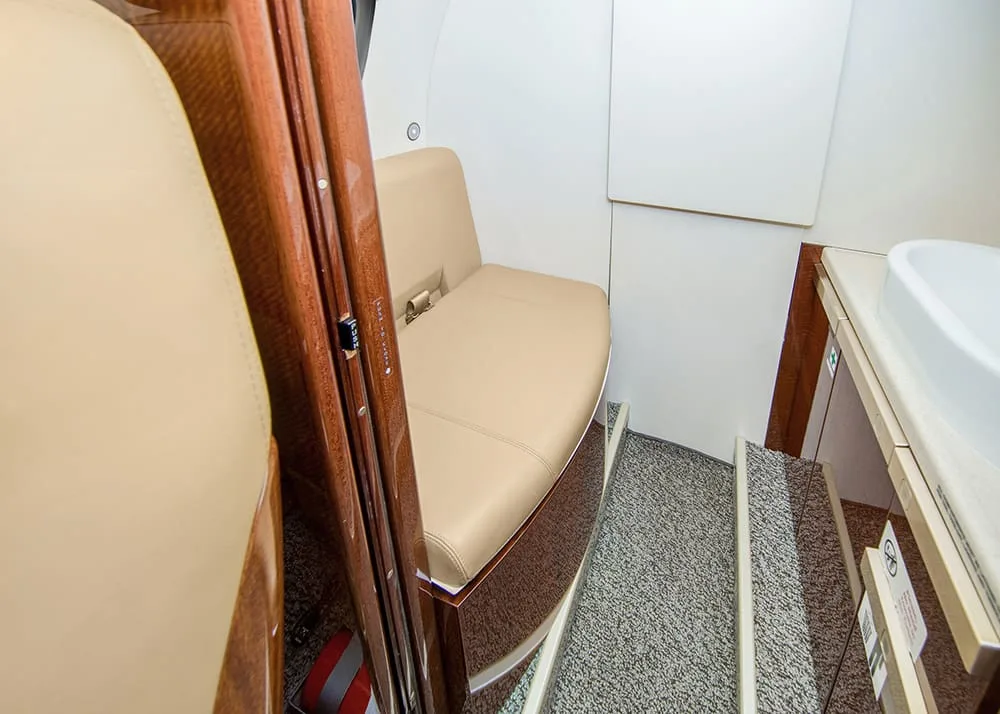 Cabin interior of a 2013 Embraer Phenom 300.