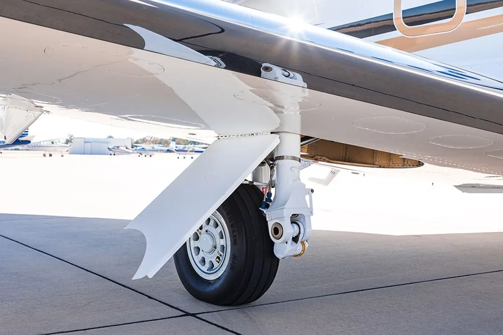 Engine detail of a 2014 Cessna Citation CJ3.