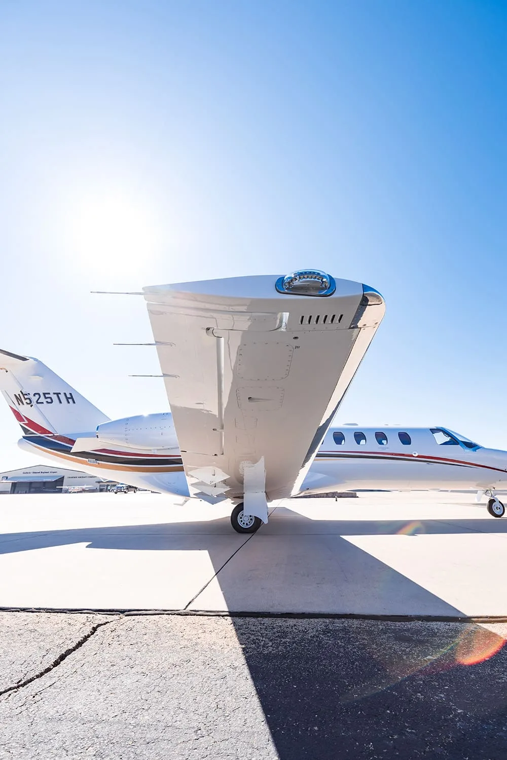 Exterior view of a 2014 Cessna Citation CJ3, N525TH.