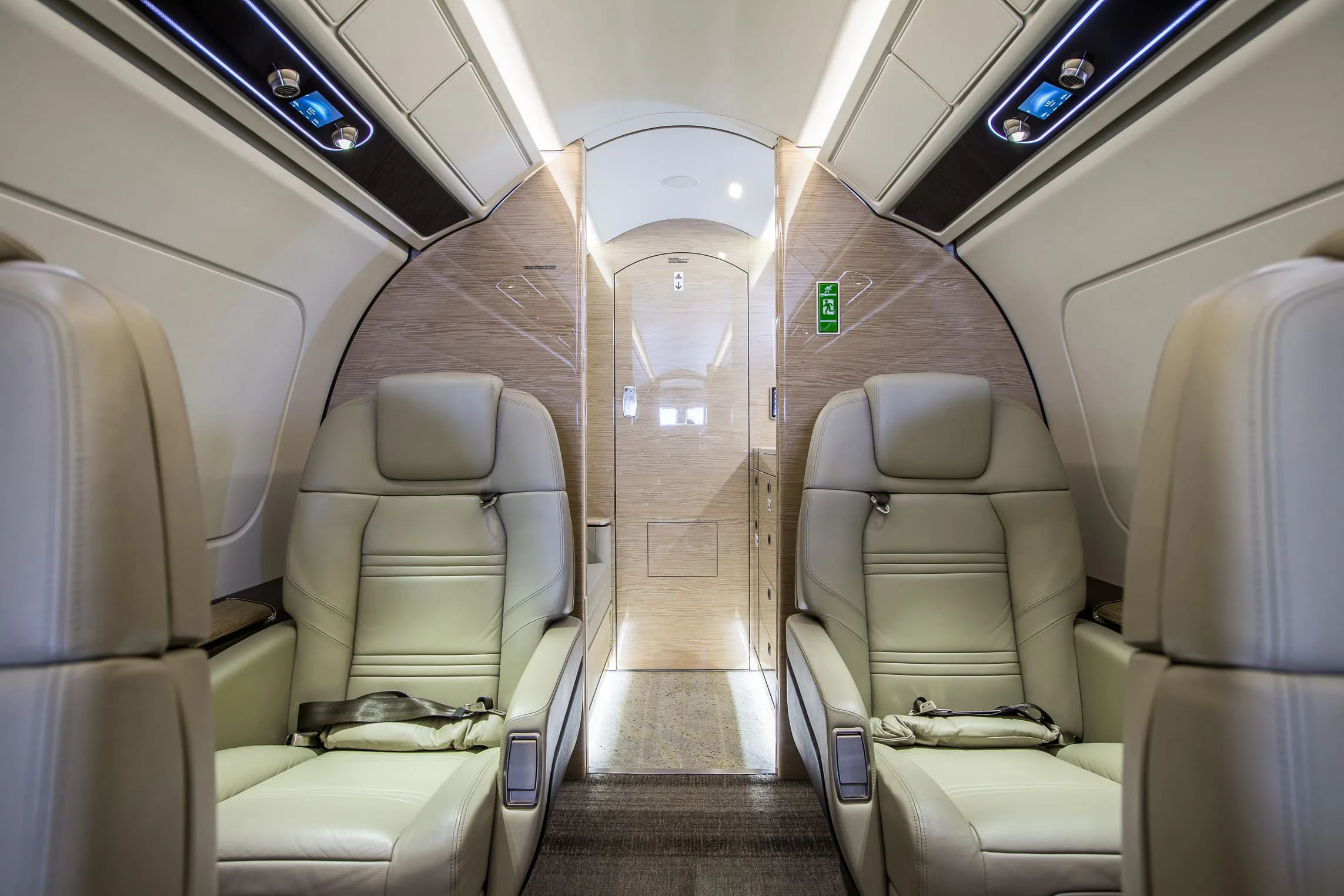 Cabin interior of a 2019 Embraer Praetor 500.