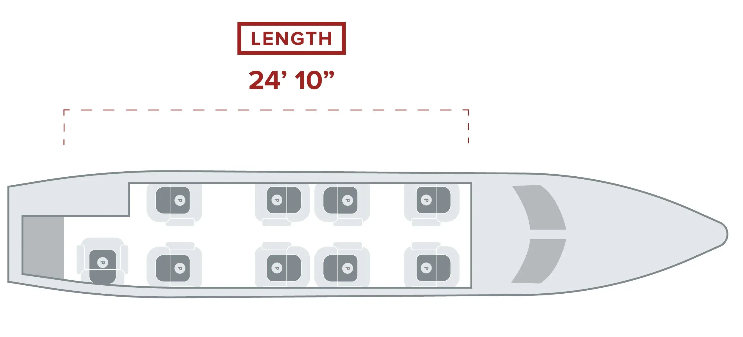 Cabin interior of a 2019 Beechcraft King Air 360 Charter & Fractional Ownership | N360KA | Orange County (SNA) — | WCAS.
