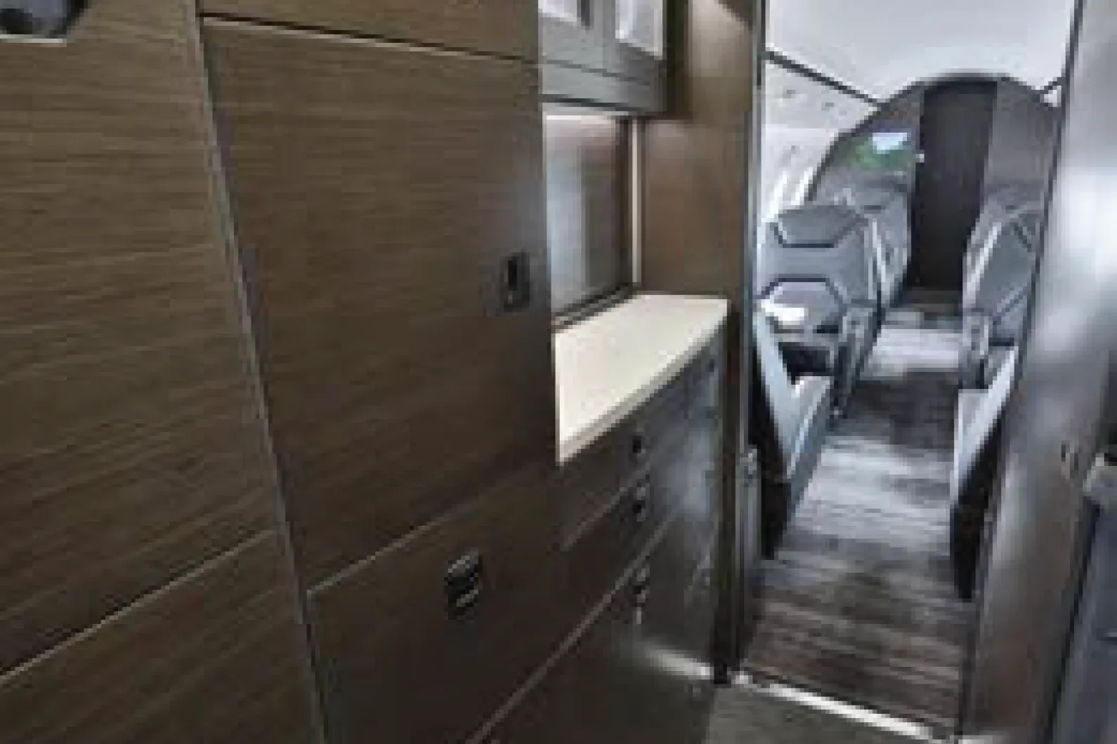 Cabin interior of a 2011 Bombardier Challenger 300.