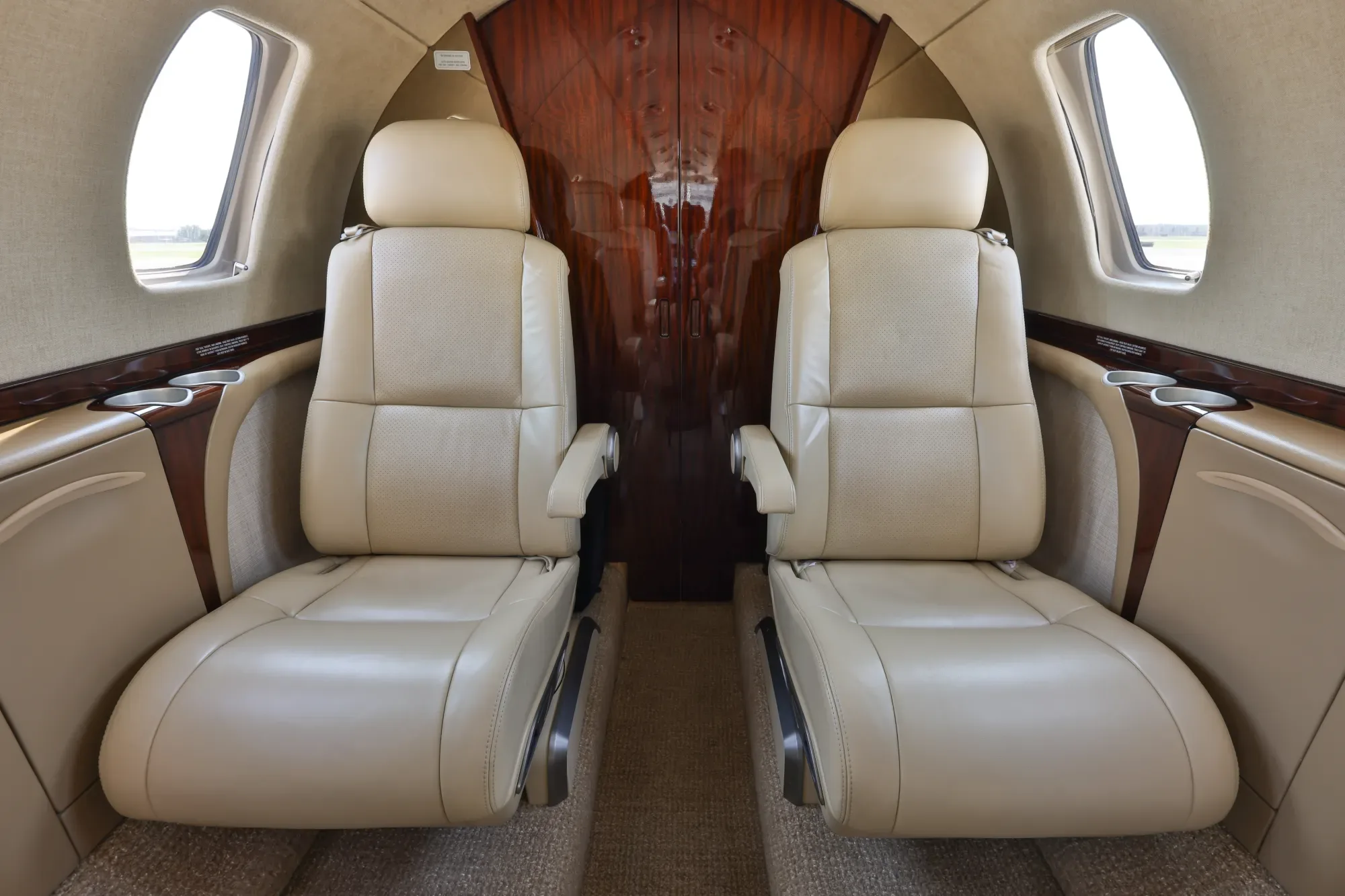 Cabin interior of a 2020 Cessna Citation CJ3+.