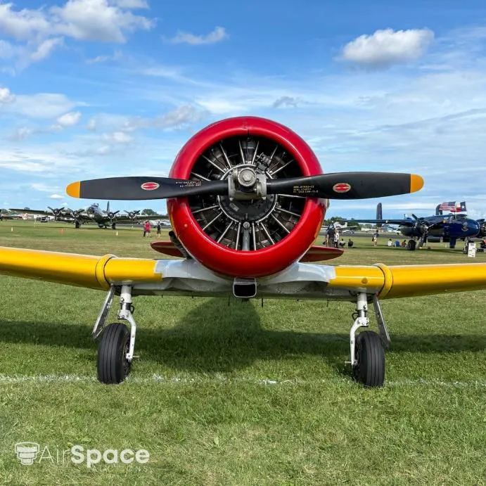 Exterior view of a 1952 Harvard Mk IV.