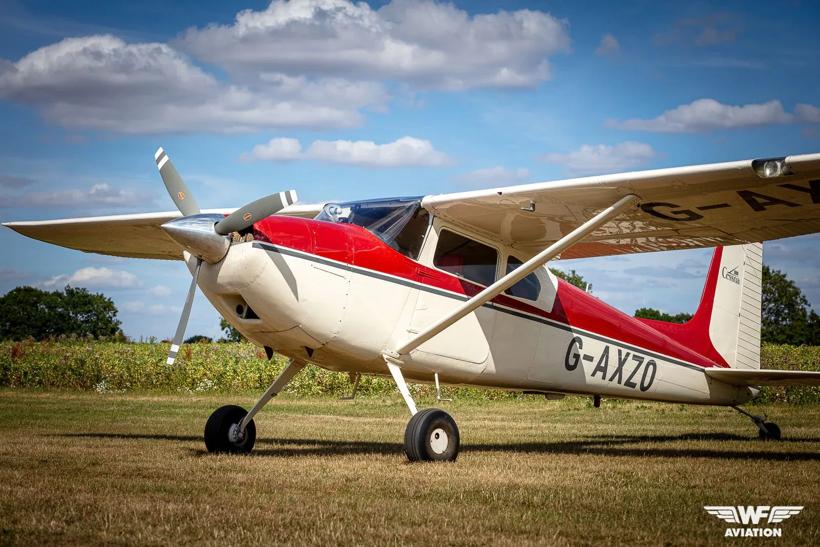 Exterior view of a 1954 Cessna 180 Skywagon.