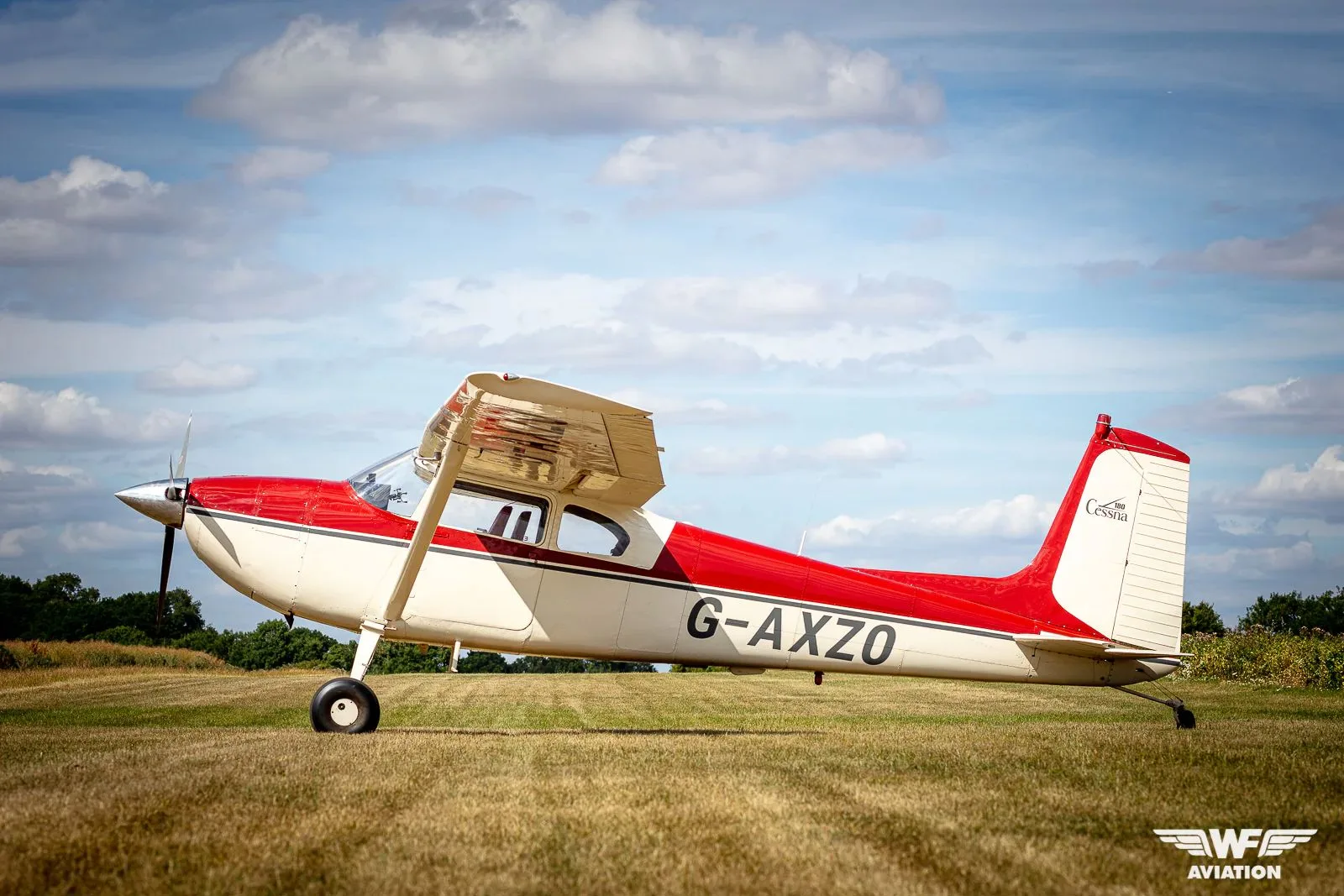 Exterior view of a 1954 Cessna 180 Skywagon.
