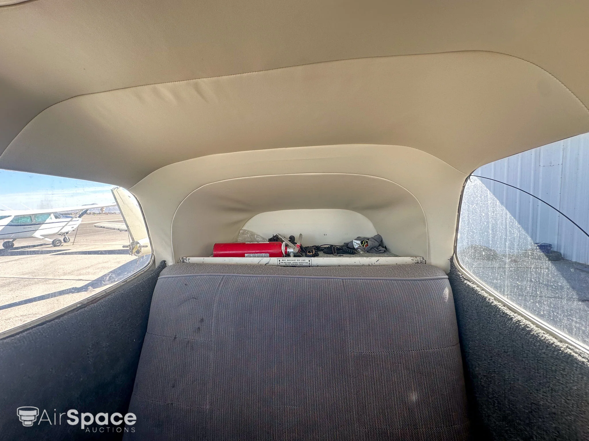 Cabin interior of a 1956 Cessna 172 Skyhawk.