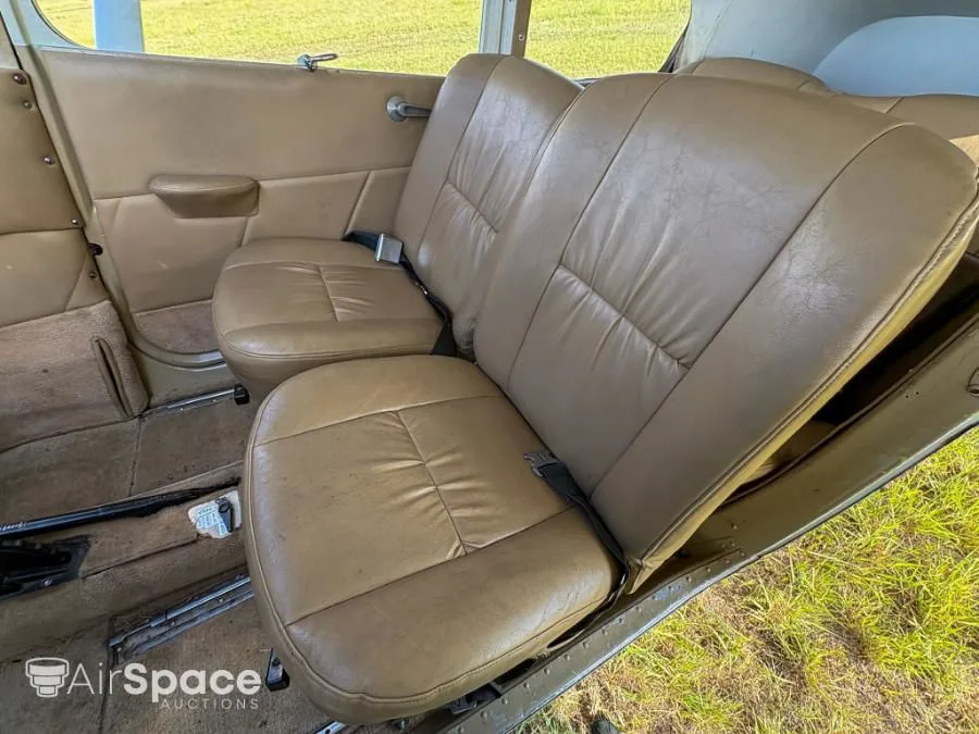Cabin interior of a 1956 Cessna 180A Skywagon.