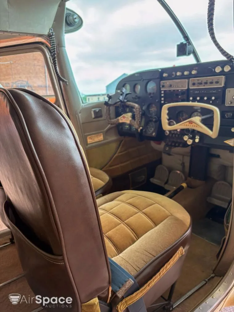 Cabin interior of a 1960 Cessna 175A.