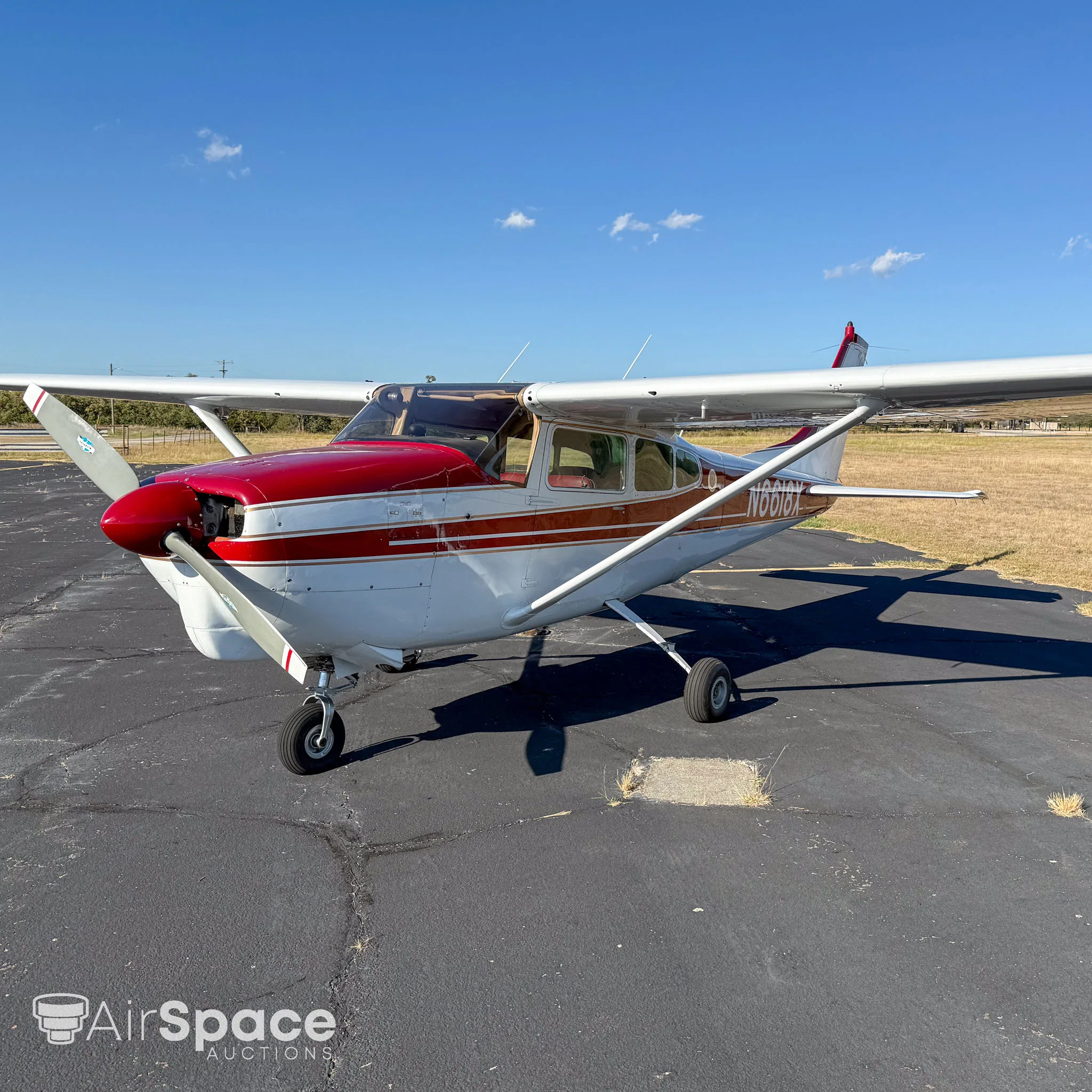 Exterior view of a 1960 Cessna 210A.