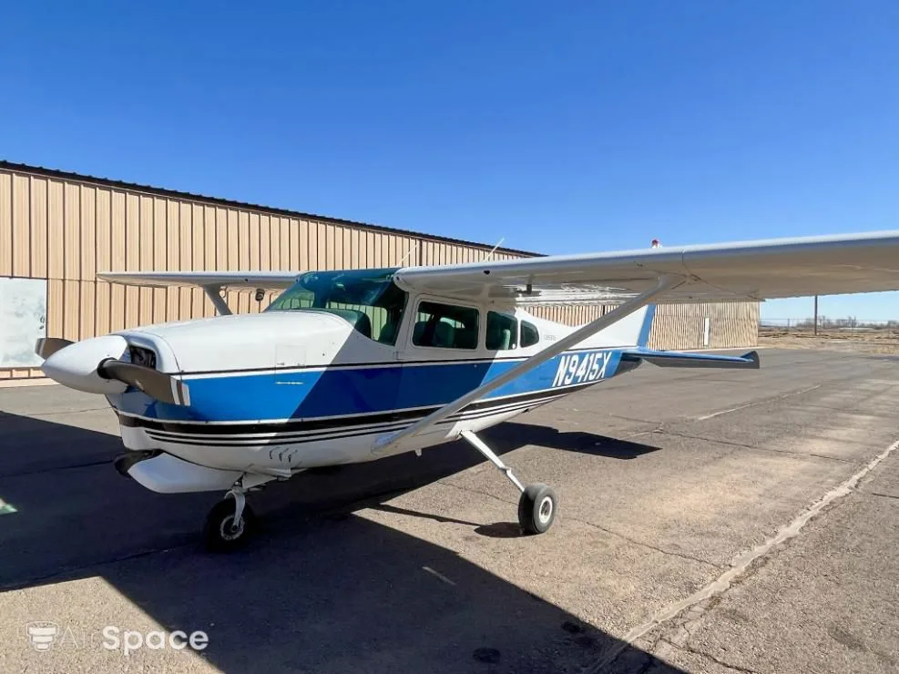 Exterior view of a 1961 Cessna 210A.