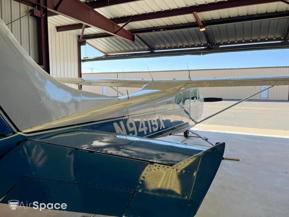 Exterior view of a 1961 Cessna 210A.
