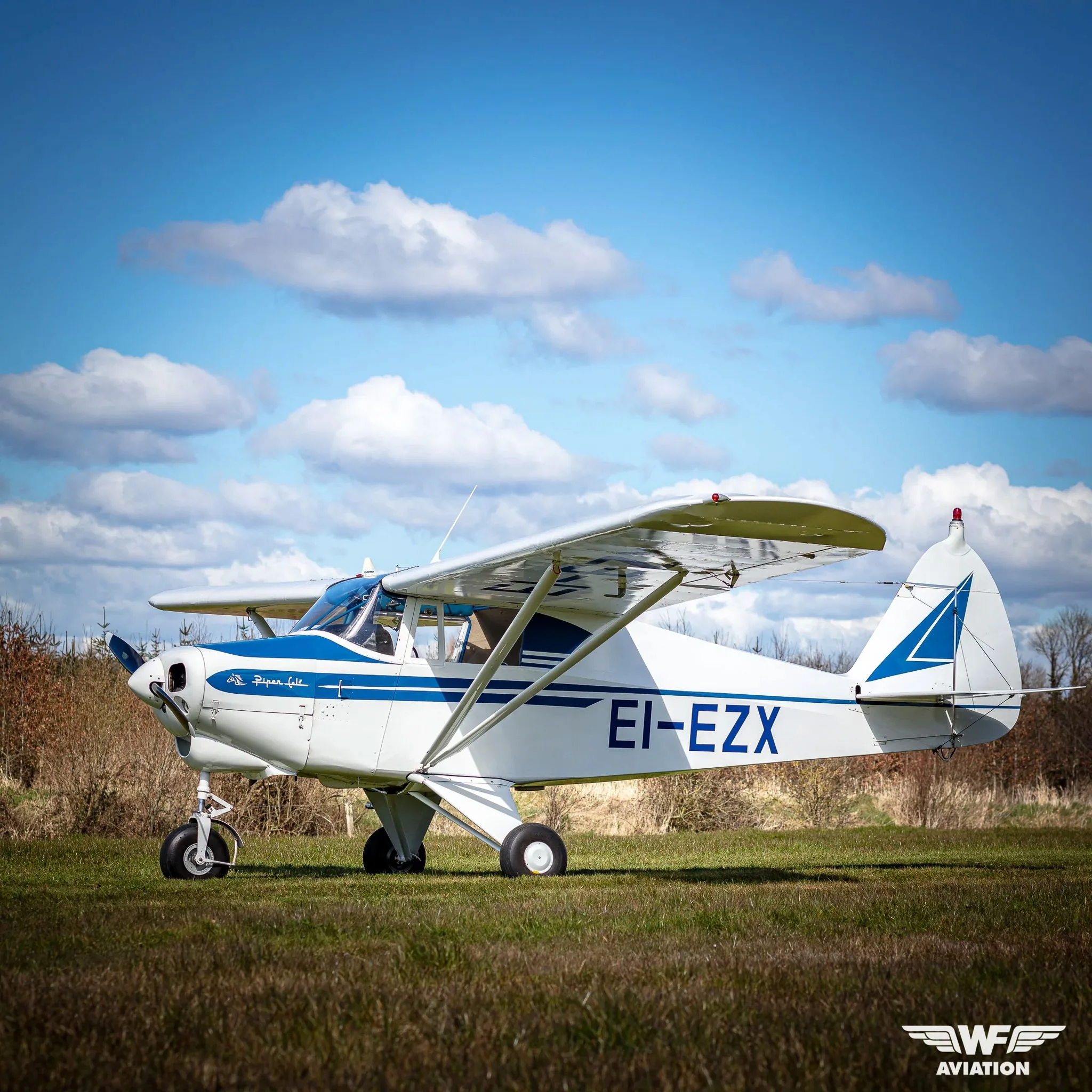 Exterior view of a 1961 Piper PA-22-108 Colt.