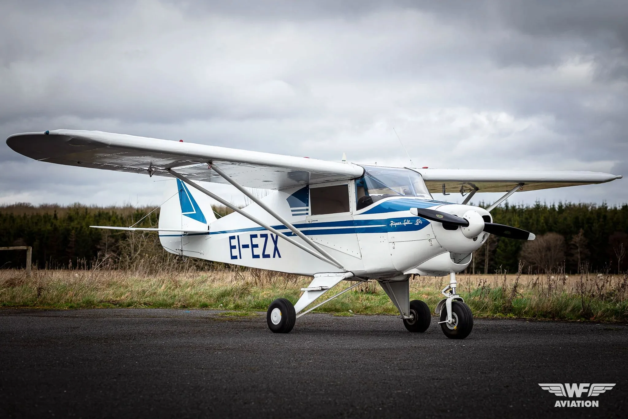 Exterior view of a 1961 Piper PA-22-108 Colt.