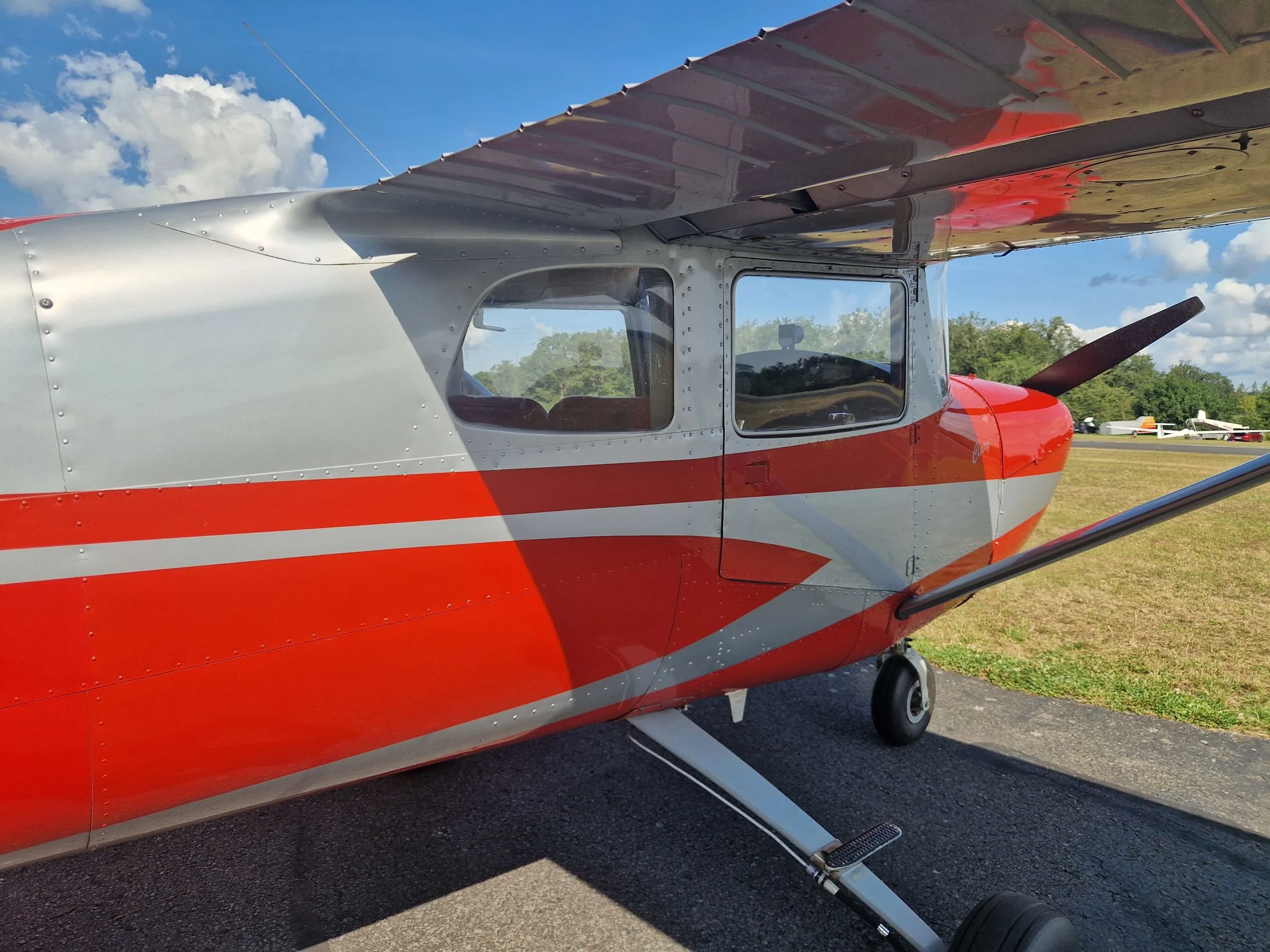 Exterior view of a 1962 Cessna 150B.