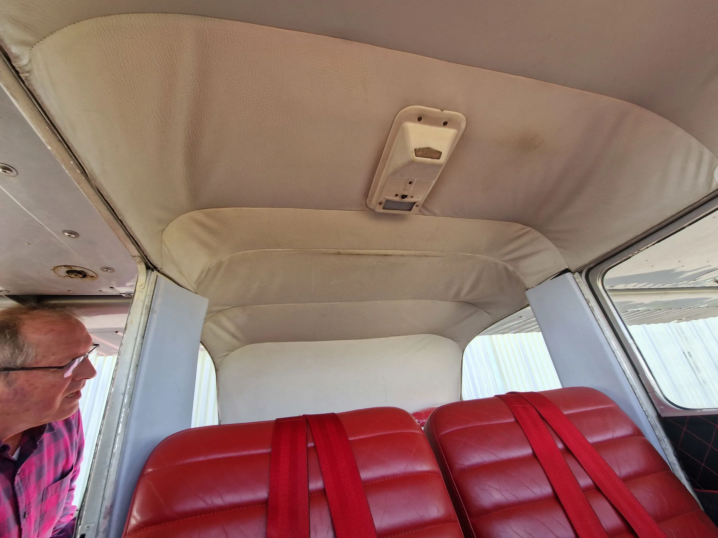 Cabin interior of a 1962 Cessna 150B.