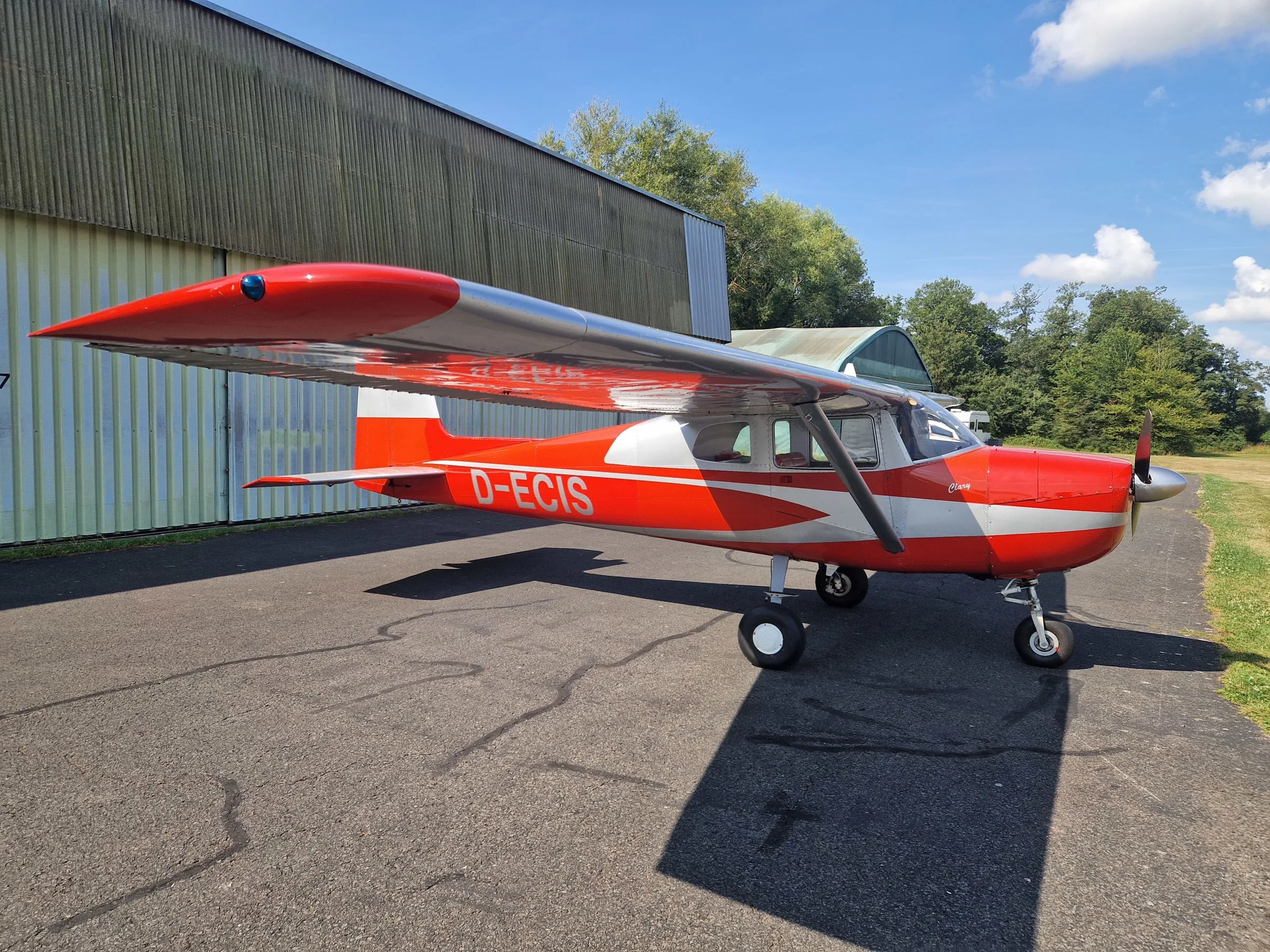 Exterior view of a 1962 Cessna 150B.
