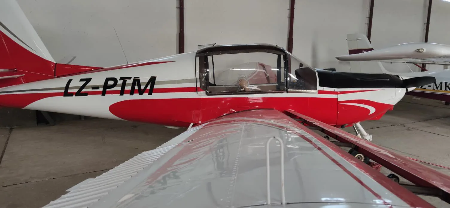 Exterior view of a 1962 Socata Rallye 100.