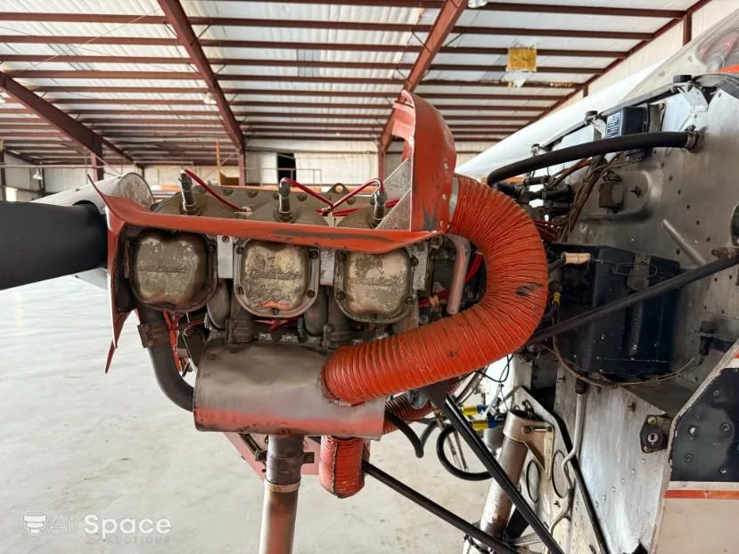 Engine detail of a 1967 Cessna 172 Skyhawk.