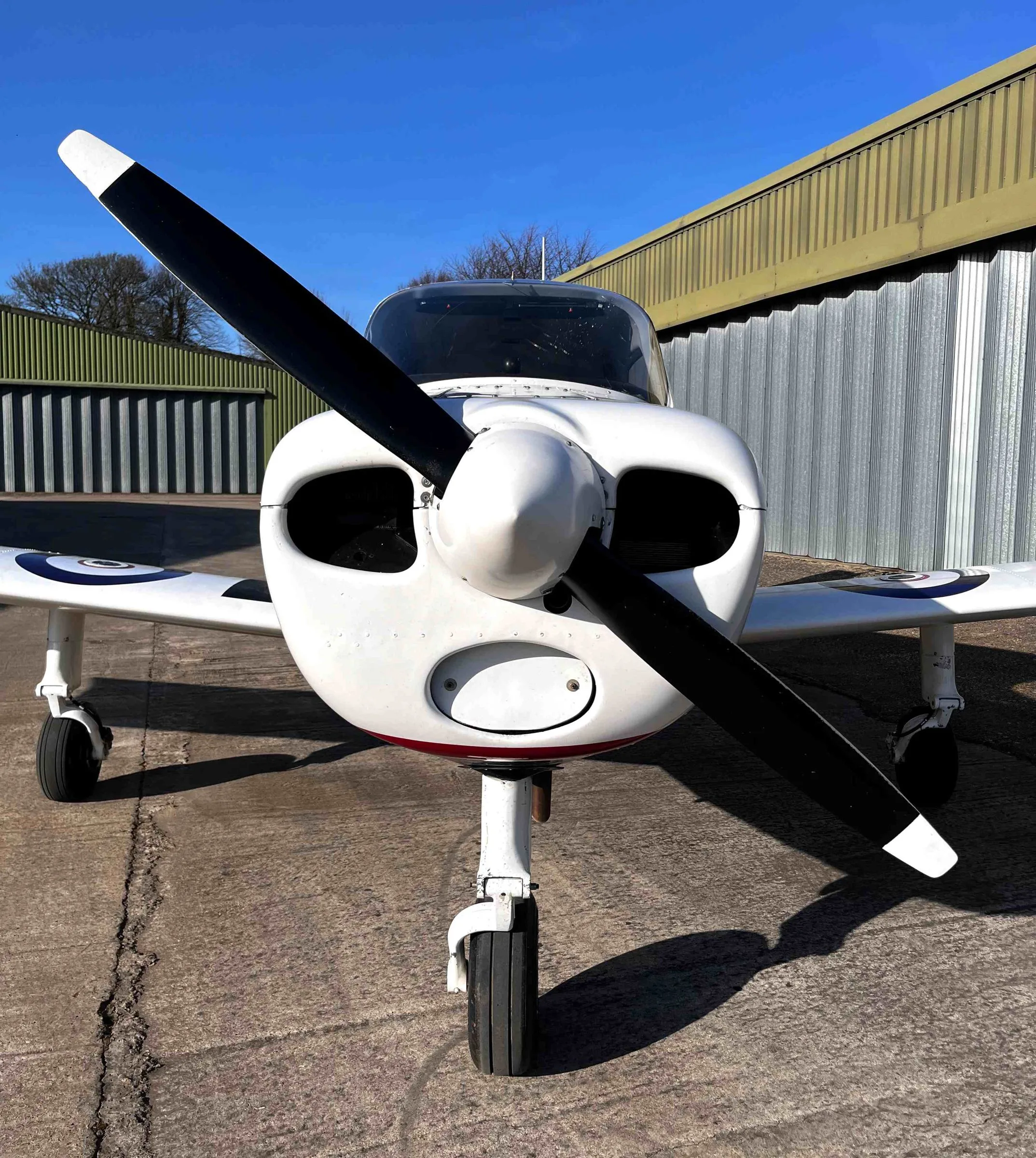 Marketing image of a 1968 Beechcraft 19A Musketeer Sport.