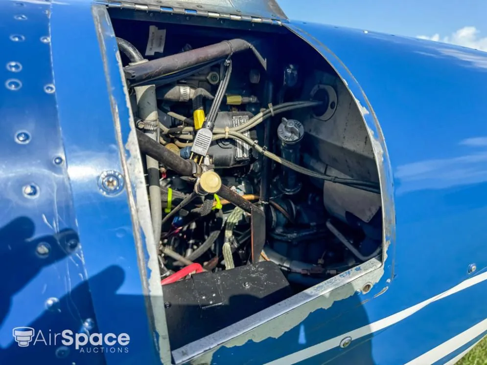 Engine detail of a 1971 Cessna 150L.