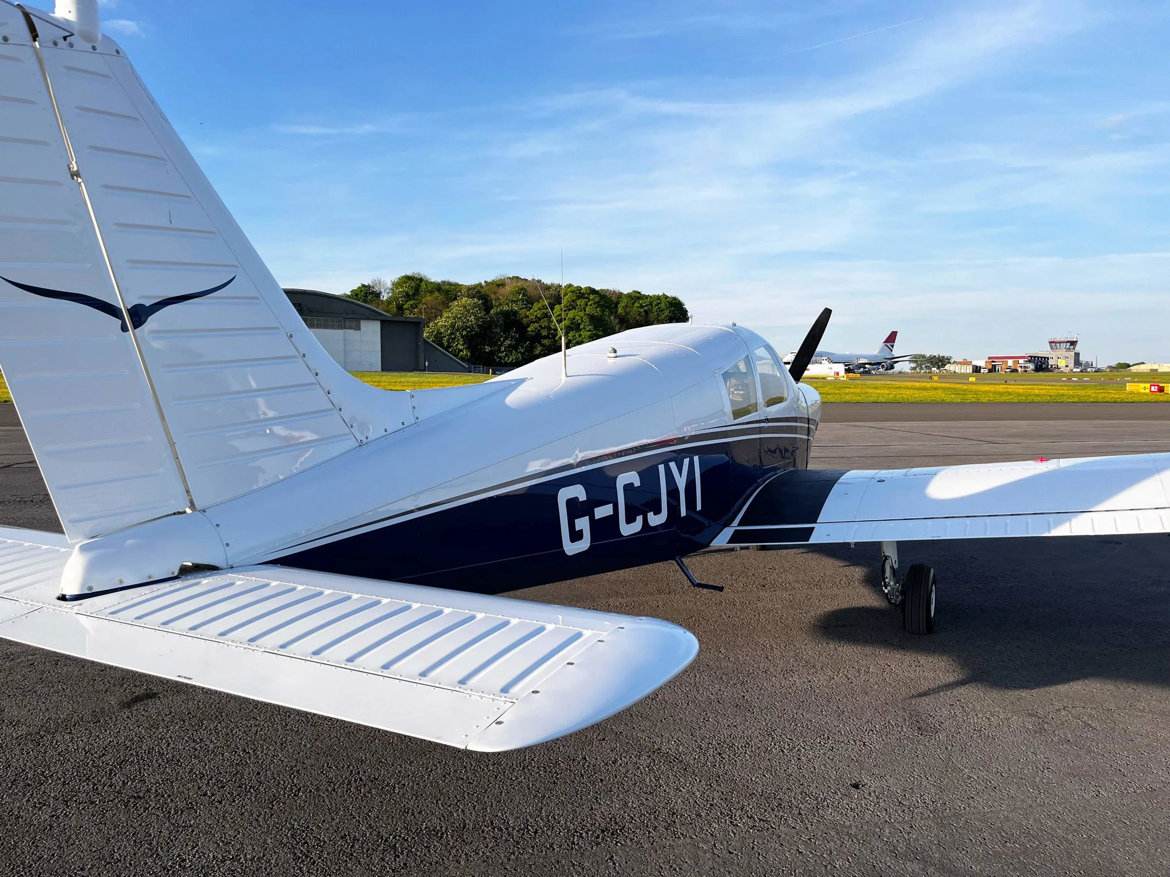 Exterior view of a 1971 Piper PA-28-140 Cherokee.