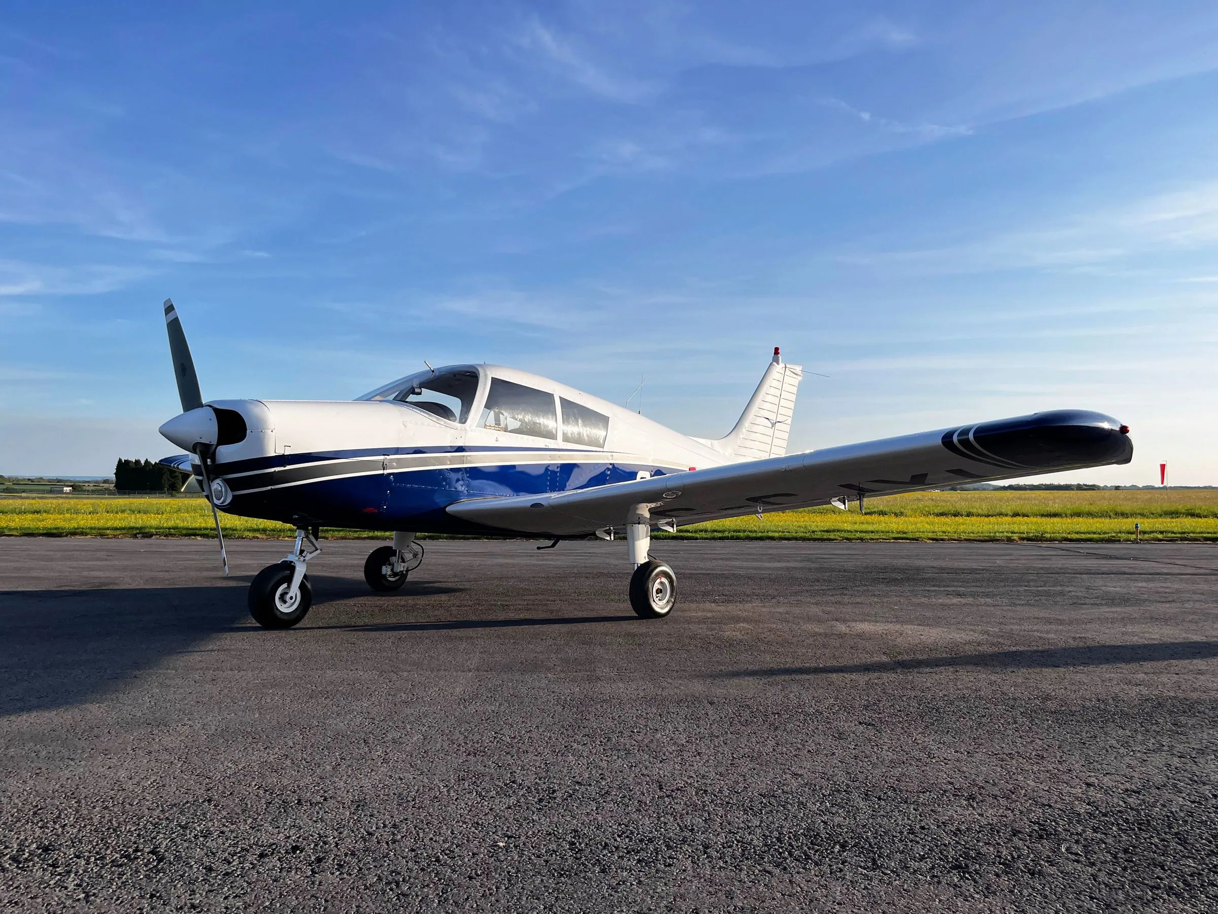 Exterior view of a 1971 Piper PA-28-140 Cherokee.