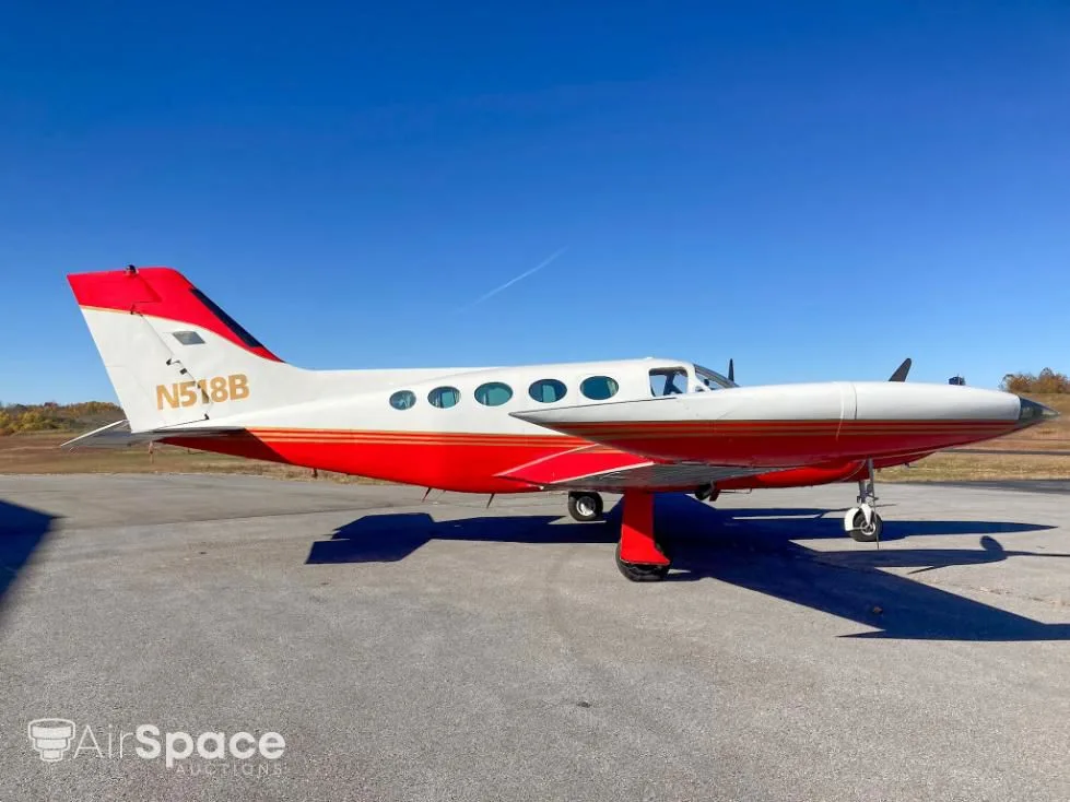 Exterior view of a 1973 Cessna 421B Golden Eagle/ Executive Commuter.