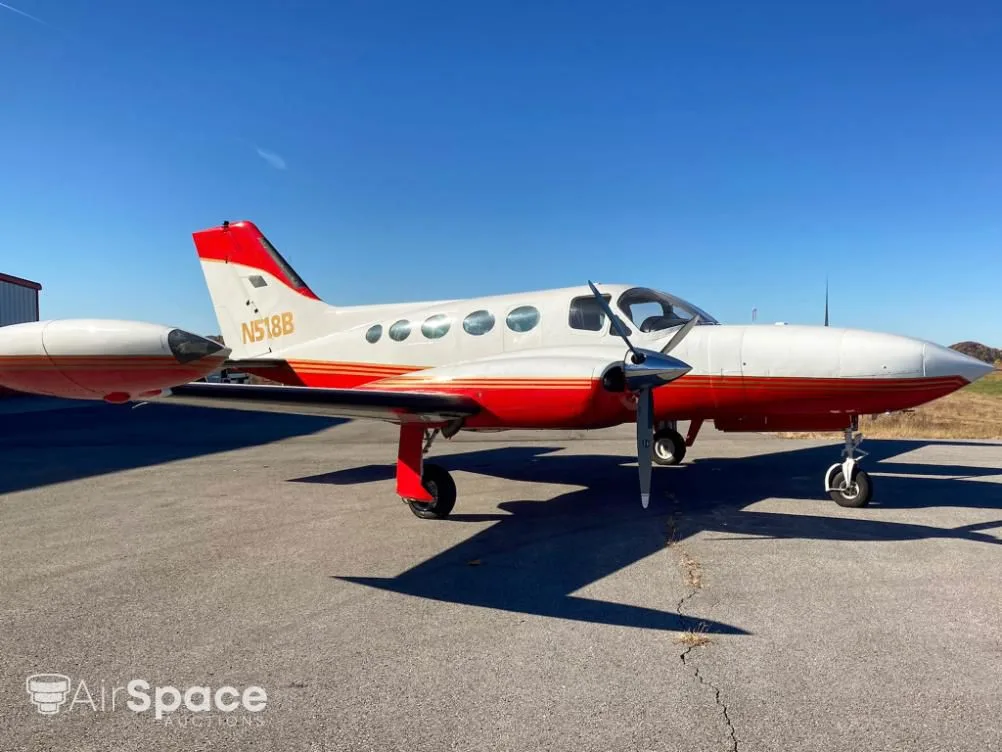 Exterior view of a 1973 Cessna 421B Golden Eagle/ Executive Commuter.