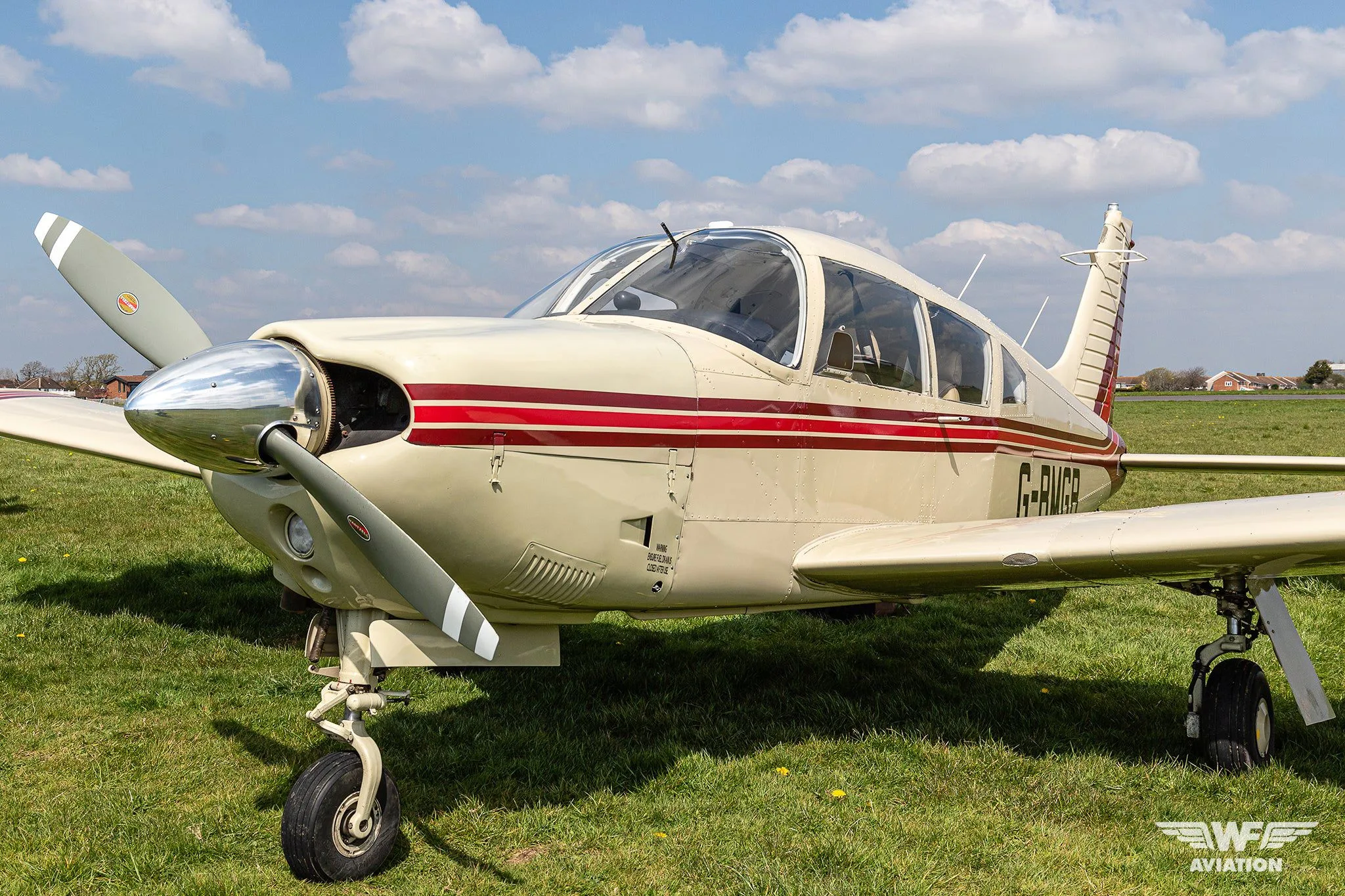 Exterior view of a 1973 Piper PA-28R-200 Arrow II.