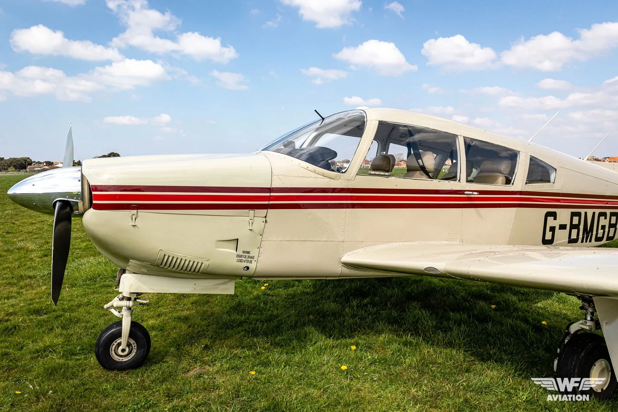 Exterior view of a 1973 Piper PA-28R-200 Arrow II.