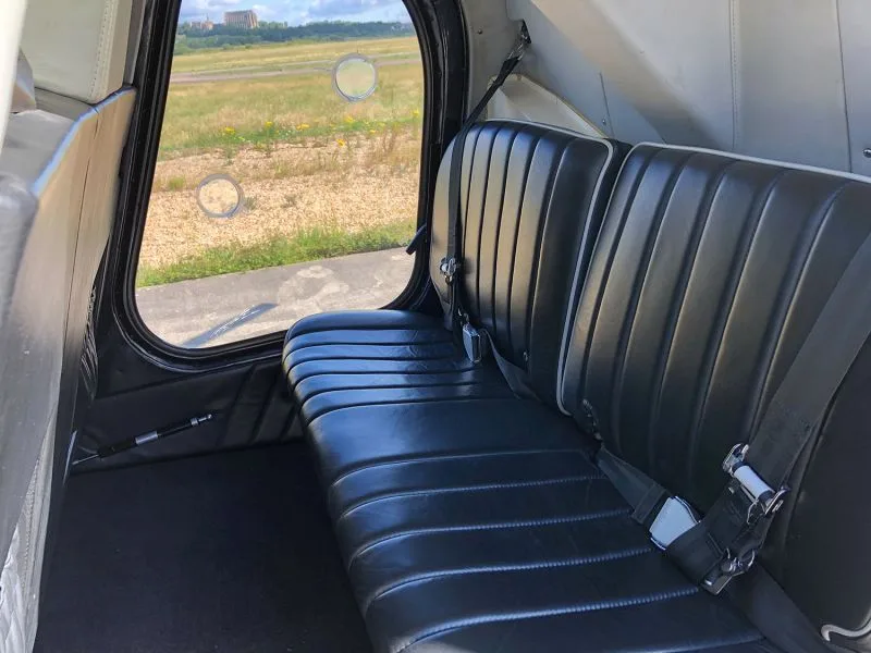 Cabin interior of a 1974 Hughes 500C.