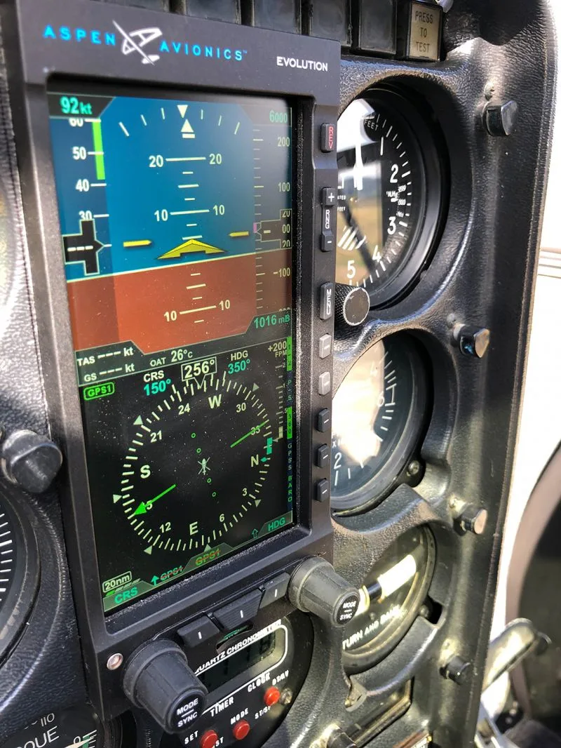 Avionics suite of a 1974 Hughes 500C.